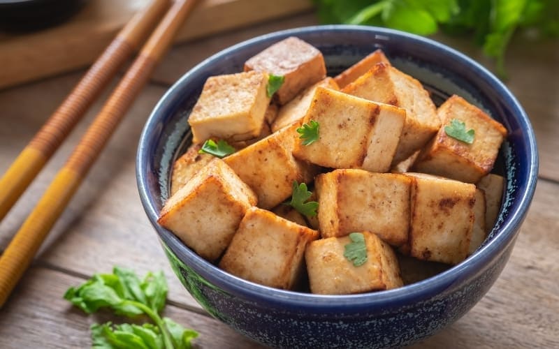 fried tofu cubes