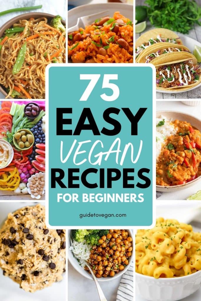 75 Easy Vegan Recipes for Beginners - Guide to Vegan